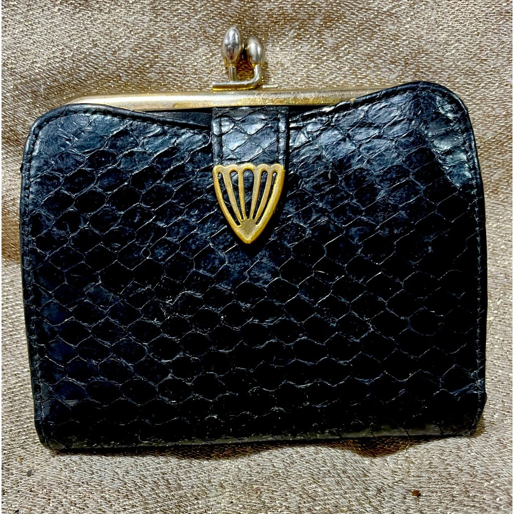 Vintage St. Thomas Cobra Black Coin Purse